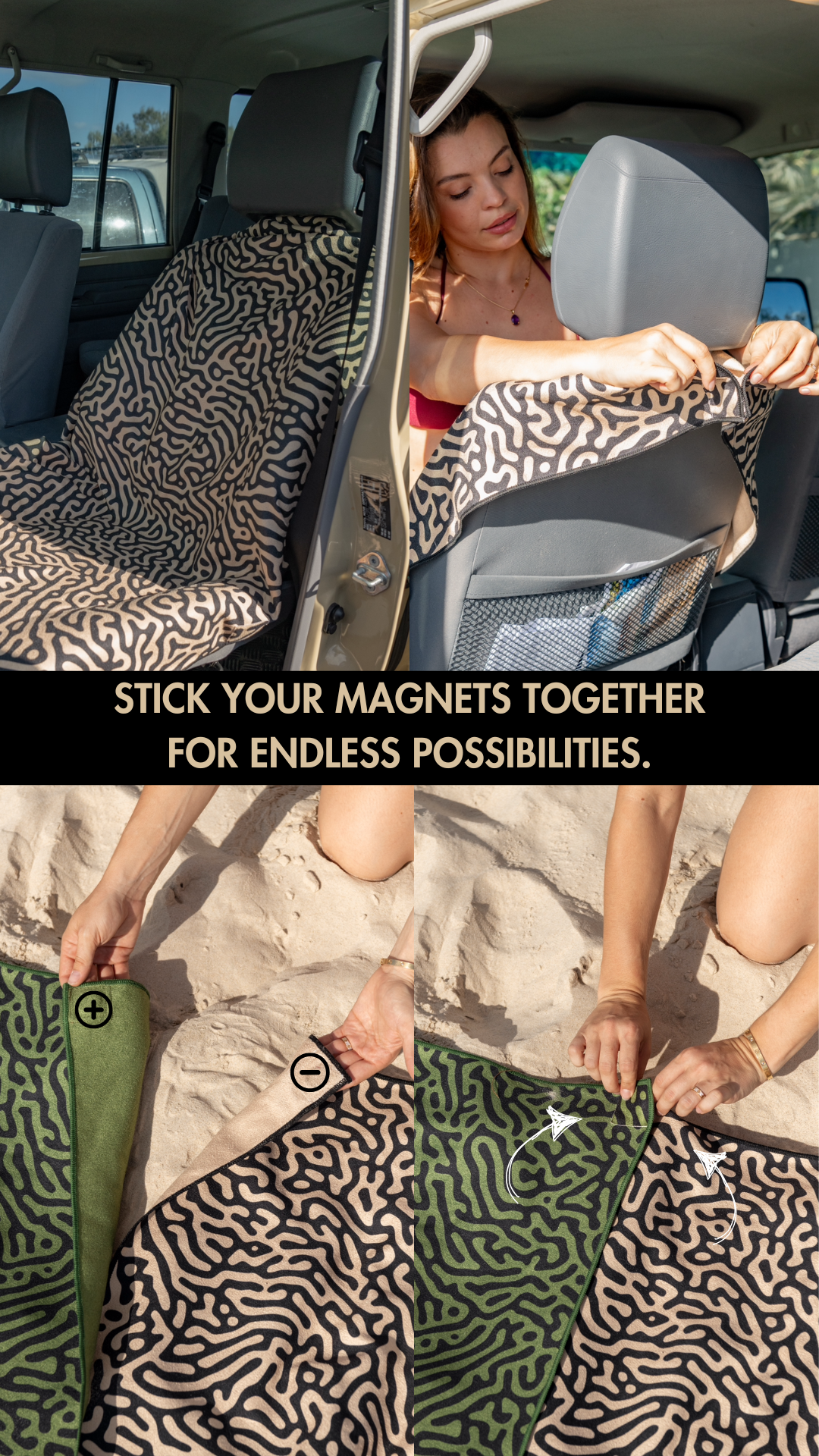 NINGALOO - Sand Free Magnetic Beach Towel Coral
