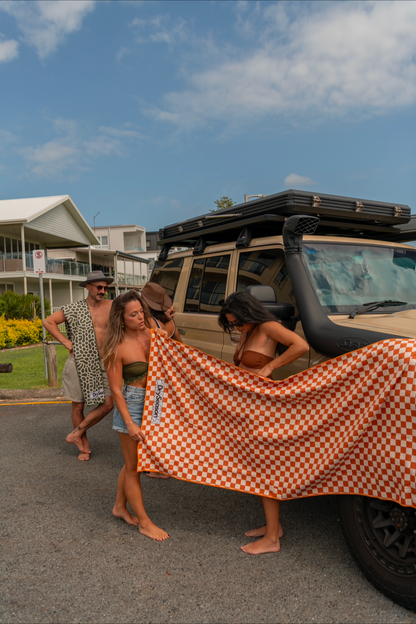 WEST - Sand Free Magnetic Beach Towel In Orange