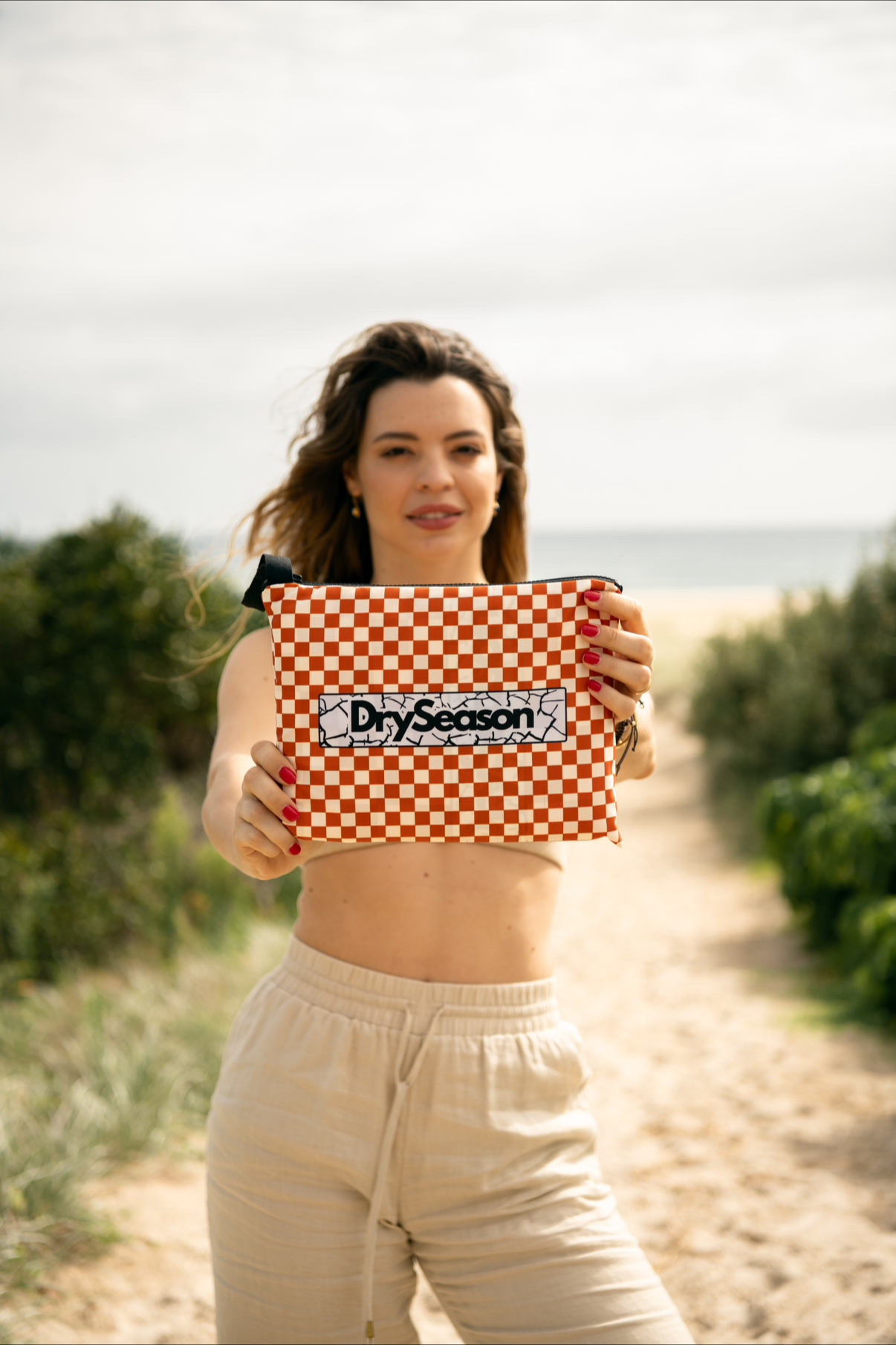 WEST - Sand Free Magnetic Beach Towel In Orange