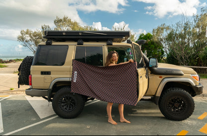 EAST - Sand Free Magnetic Beach Towel In Brown