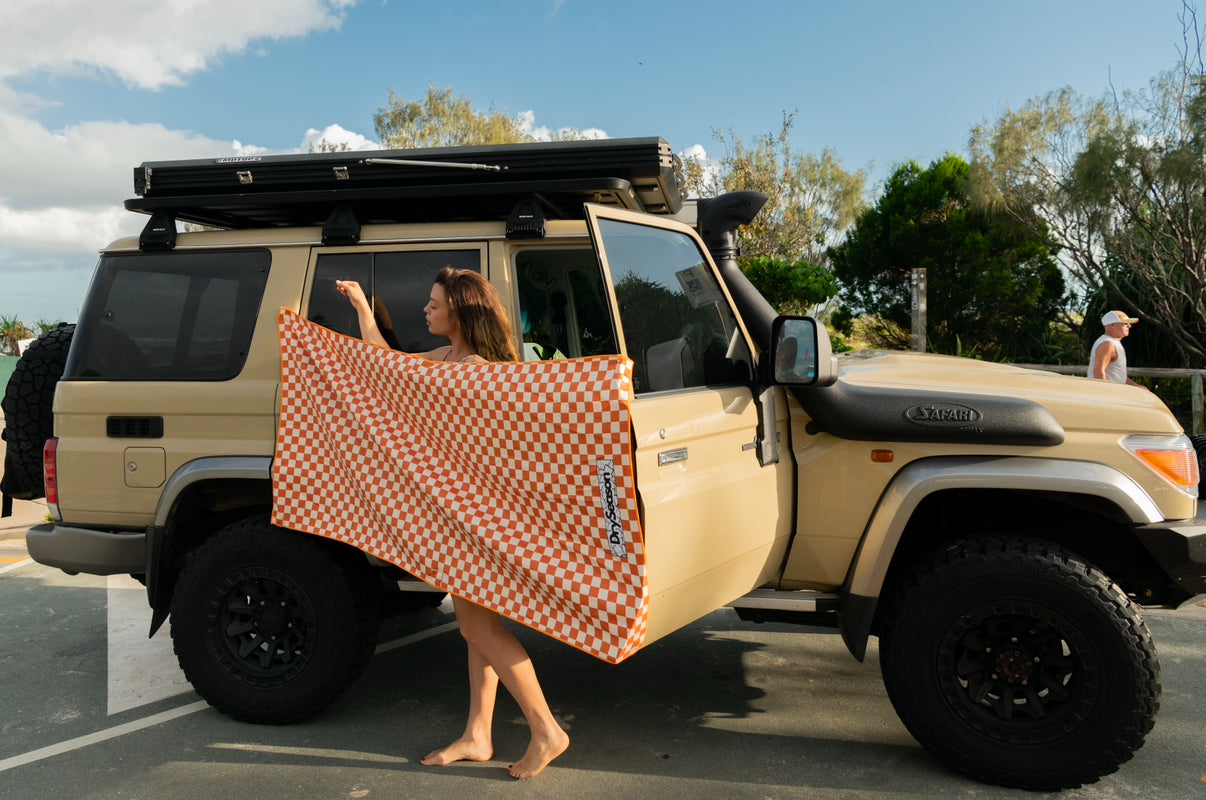 WEST - Sand Free Magnetic Beach Towel In Orange